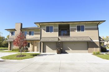 Attached garages available at The Villas at Wilderness Ridge in South Lincoln, Nebraska